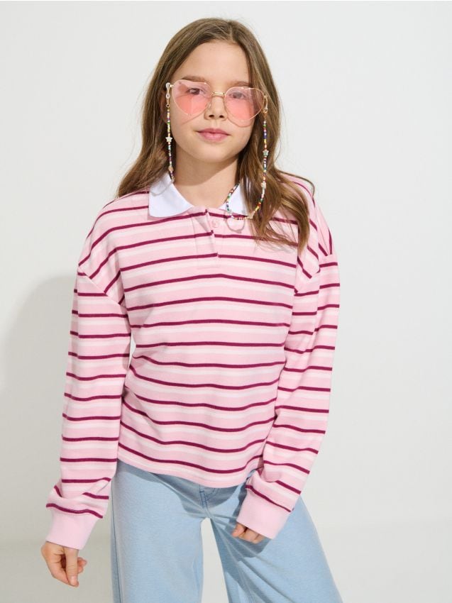 Sinsay - Hanorac polo cu amestec de viscoză - multicolor