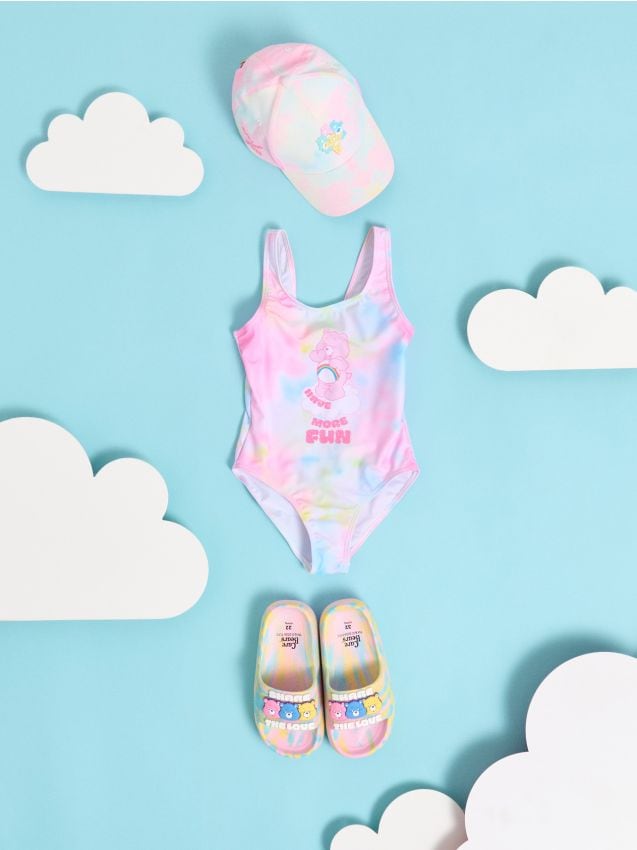 Sinsay - Costum de baie tie-dye Care Bears - multicolor