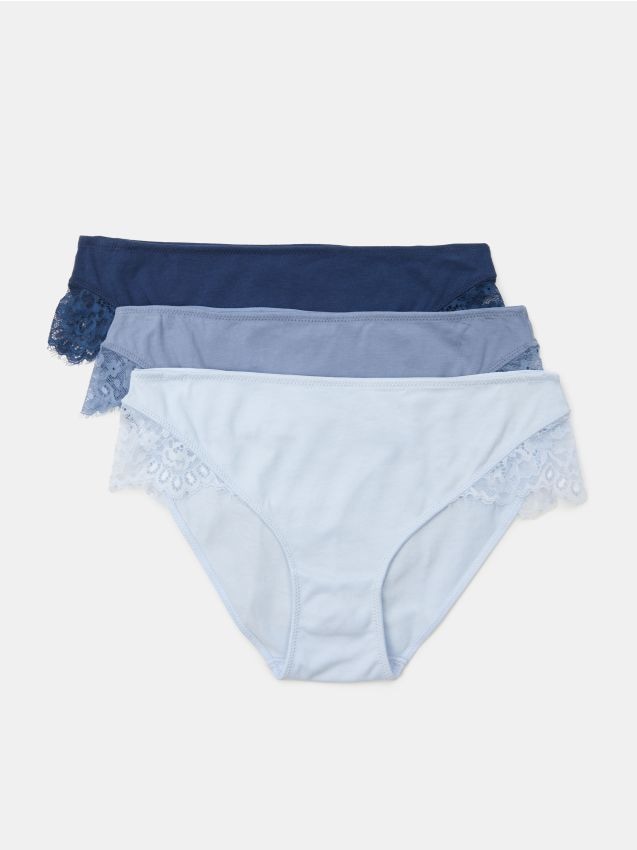 Bawełniane figi z koronką 3 pack - SINSAY