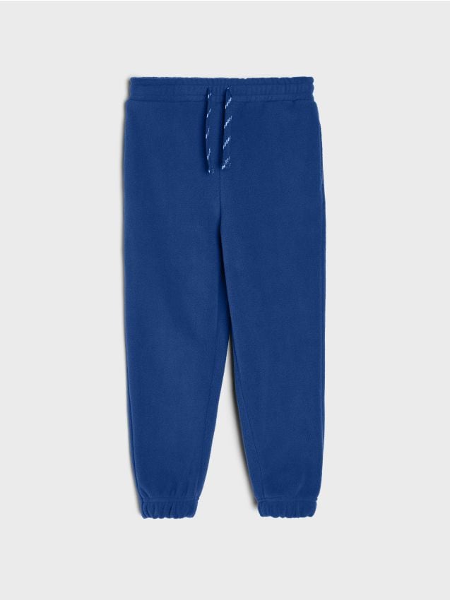Sinsay - Pantaloni jogger lejeri din fleece - mid blue