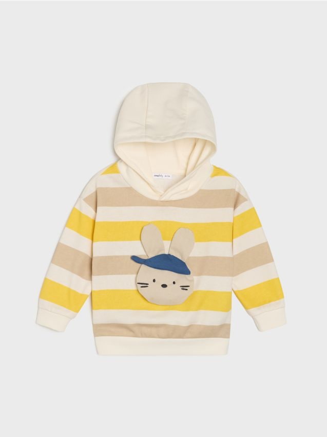 Sinsay - Hanorac tip hoodie - crem