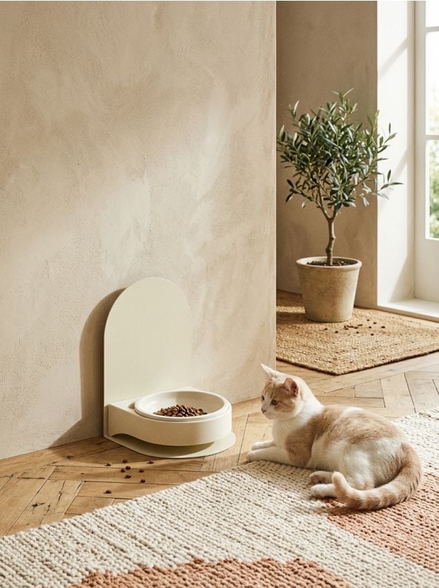 Sinsay - Bol magnetic pentru câini și pisici cu reglare înălțime - alb