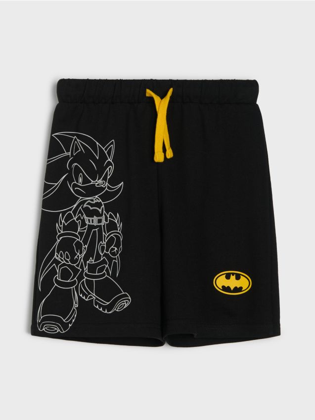 Sinsay - Pantaloni scurți cu bumbac Sonic x DC - negru