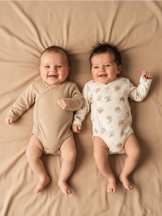 Sinsay - Set 2 body-uri din bumbac - crem