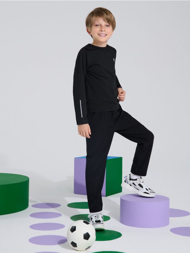 Sinsay - Pantaloni sport ACTIVE - negru