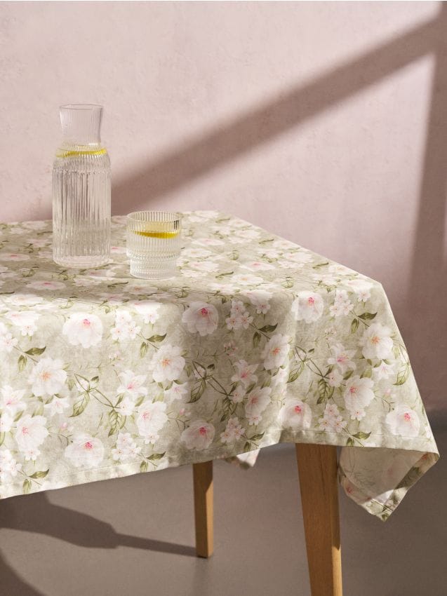 Sinsay - Față de masă din bumbac cu motiv floral - multicolor