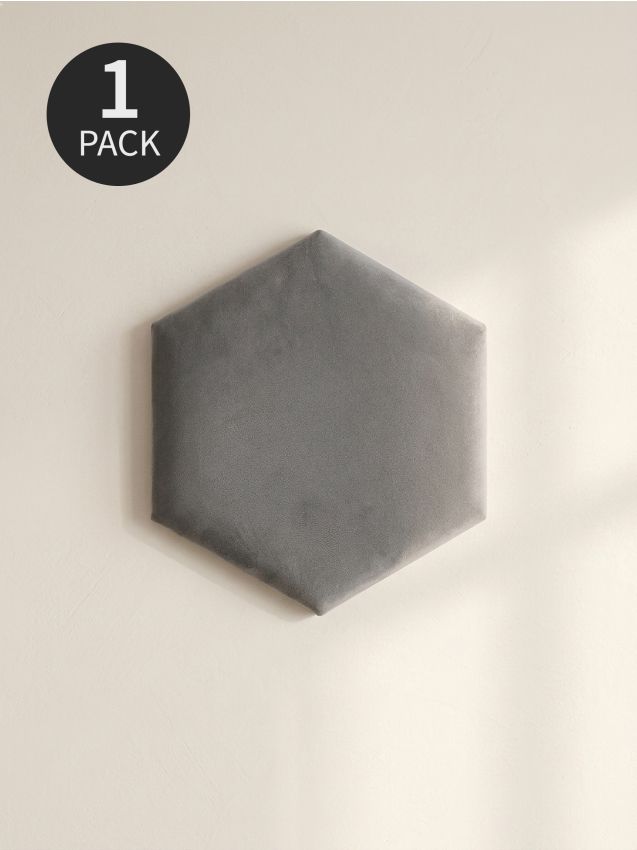 Sinsay - Panouri de perete hexagonale tapițate - gri deschis