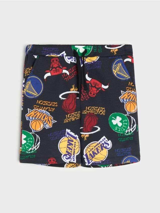 Sinsay - Pantaloni scurți cu bumbac NBA - negru
