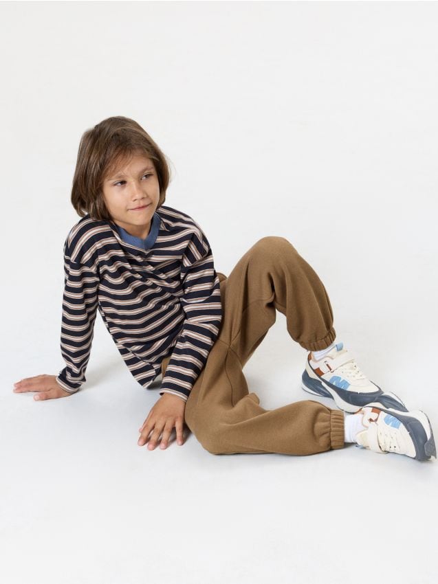 Sinsay - Set de 2 perechi de pantaloni sport jogger - cafeniu