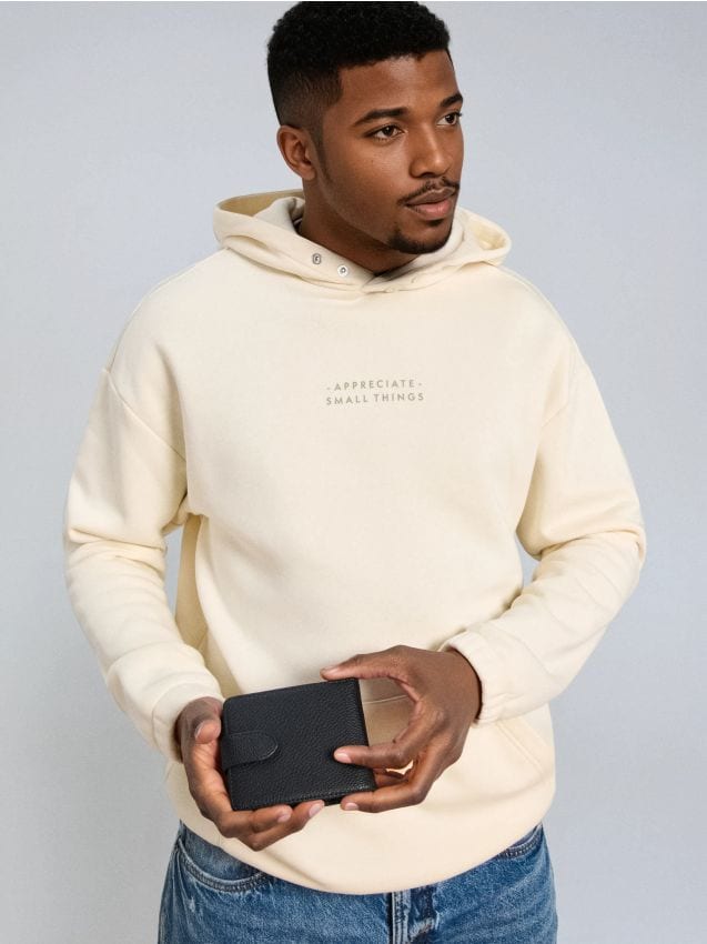 Sinsay - Portmoneu din imitație de piele - negru