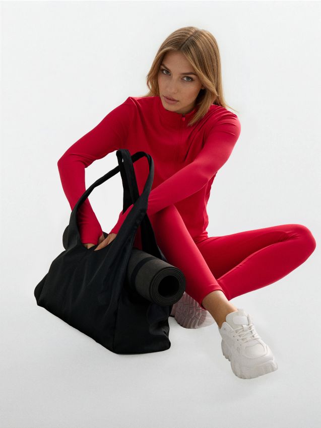 Sinsay - Látková taška s popruhom na cvičebnú podložku - čierna