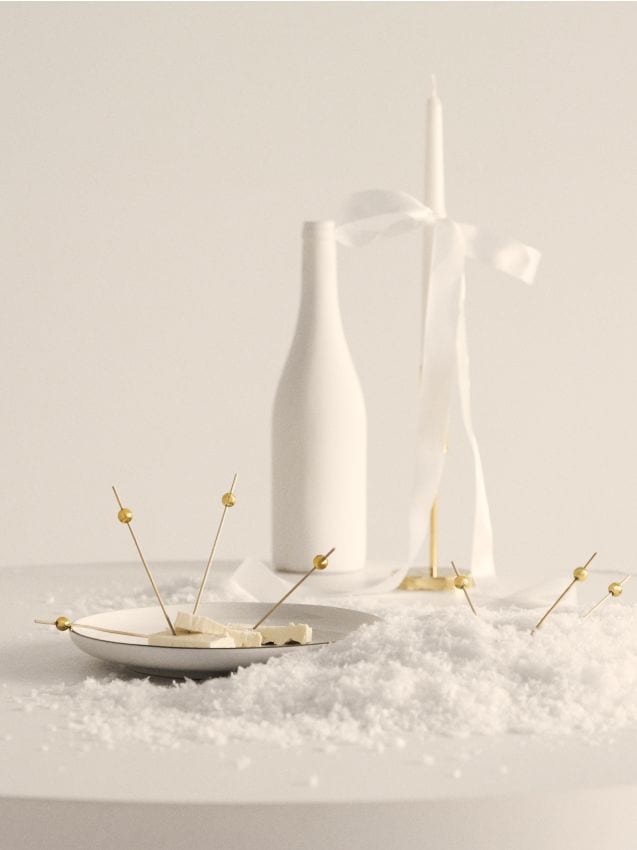 Sinsay - Špáradlá na jednohubky s perlami 50 kusov - zlatá