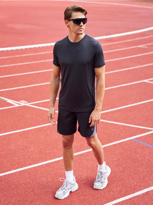 Sinsay - Pantaloni scurți sport - negru