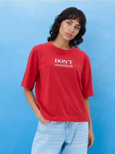 Pamučna majica s natpisom