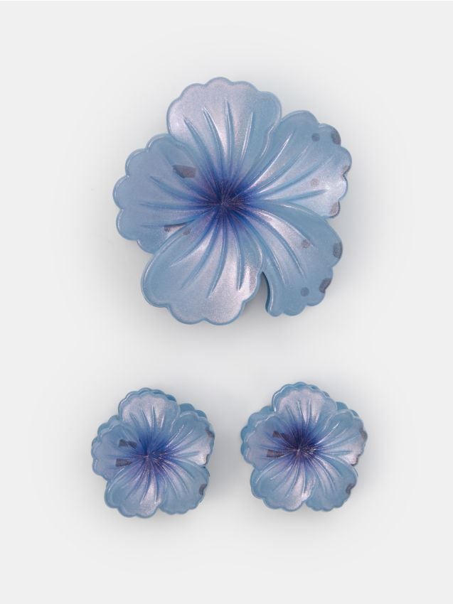 Sinsay - Agrafe de păr în formă de floare 3 pack - multicolor