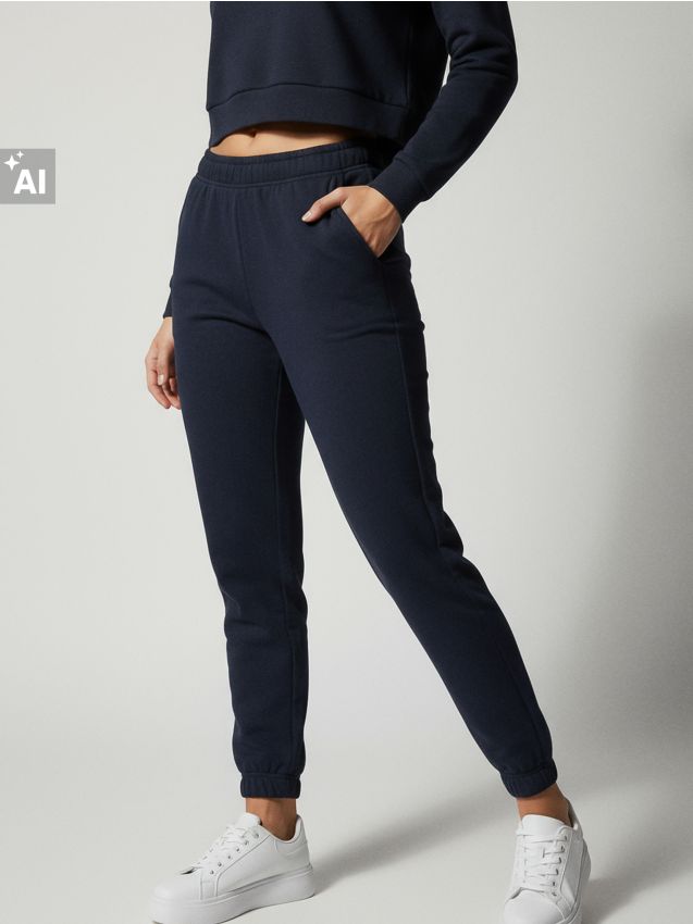Sinsay - Pantaloni de trening tip jogger - bleumarin