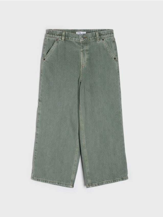 Sinsay - Široké džínsy - khaki