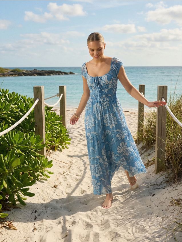 Sinsay - Rochie midi cu efect degradé și fronseuri - multicolor