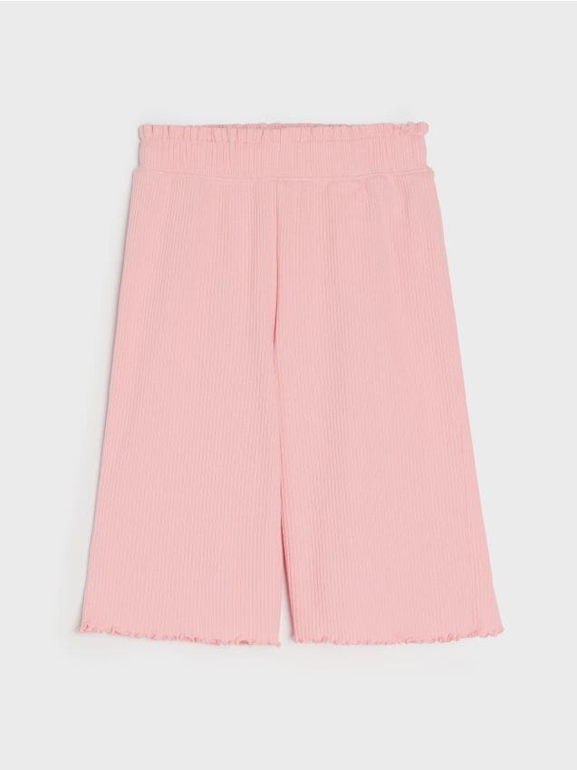 Sinsay - Pantaloni wide leg - roz-trandafiriu