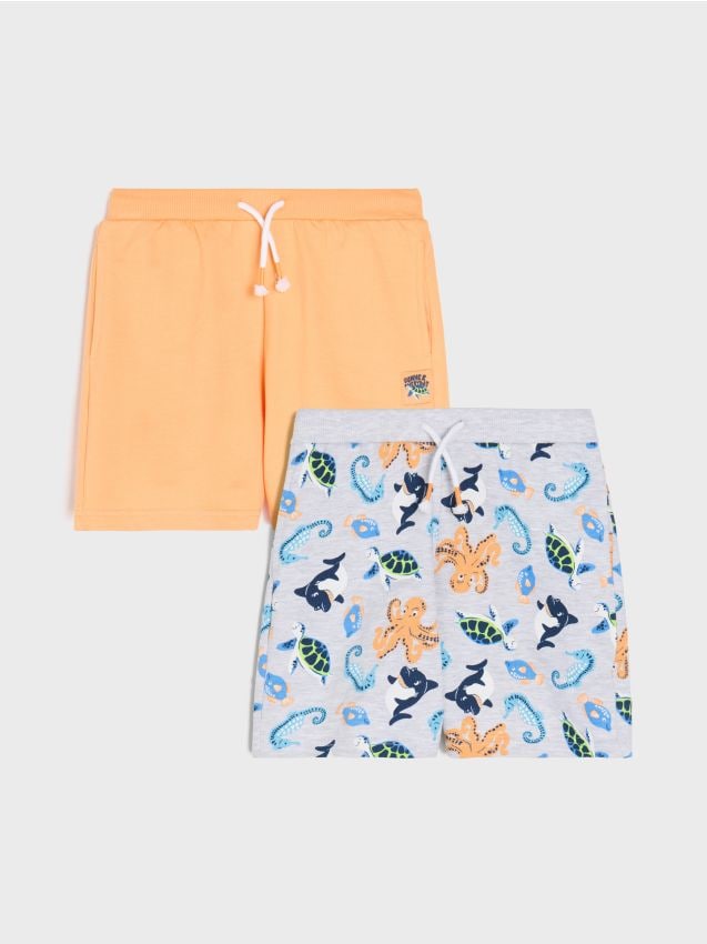 Sinsay - Set de 2 perechi de pantaloni scurți - oranj-deschis