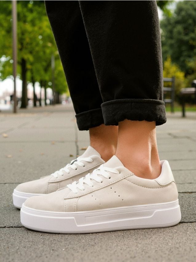 Sinsay - Pantofi sport clasici - gri deschis