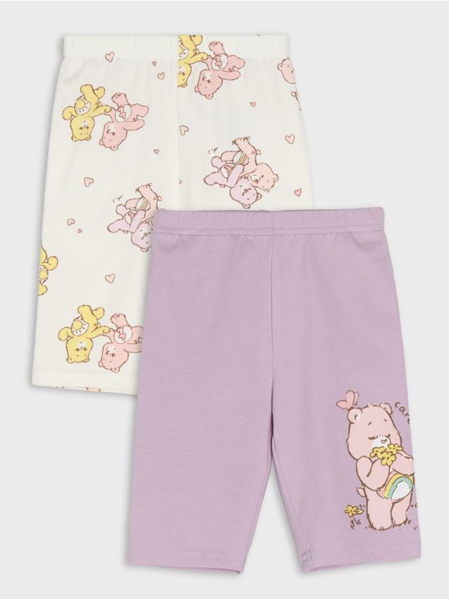 Sinsay - Colanți scurți din bumbac – set de 2 Care Bears - lavand