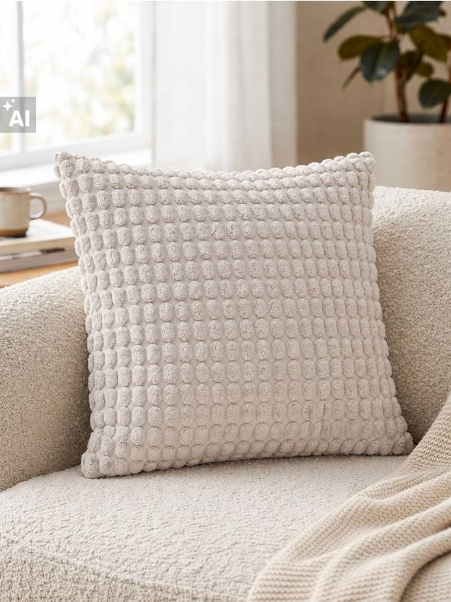Sinsay - Față de pernă decorativă cu textură 3D - bej