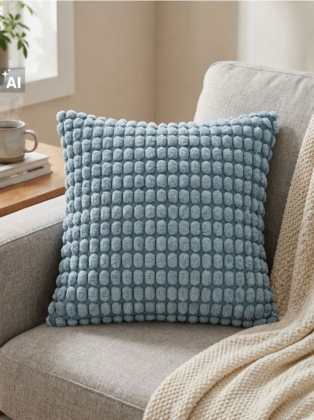 Sinsay - Față de pernă decorativă cu textură 3D - albastru