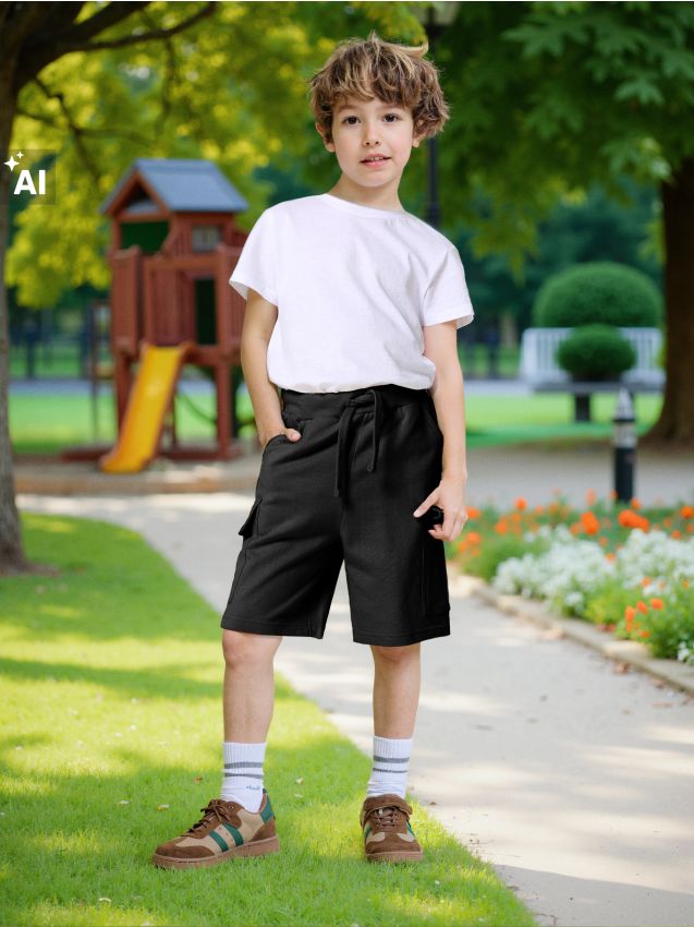Sinsay - Pantaloni scurți - negru