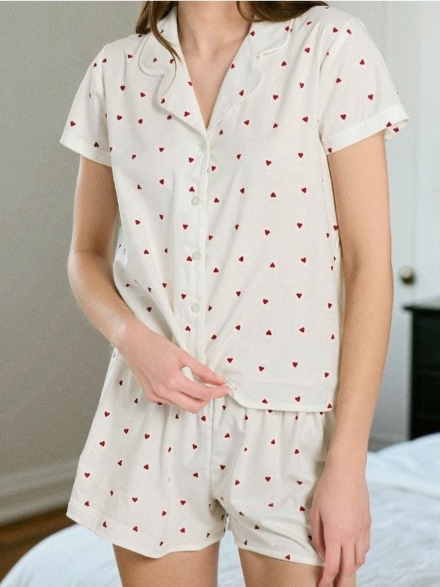 Sinsay - Pijama din două piese - crem