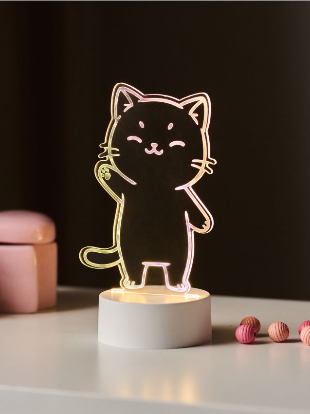 Sinsay - Lampă LED în formă de pisică - clear