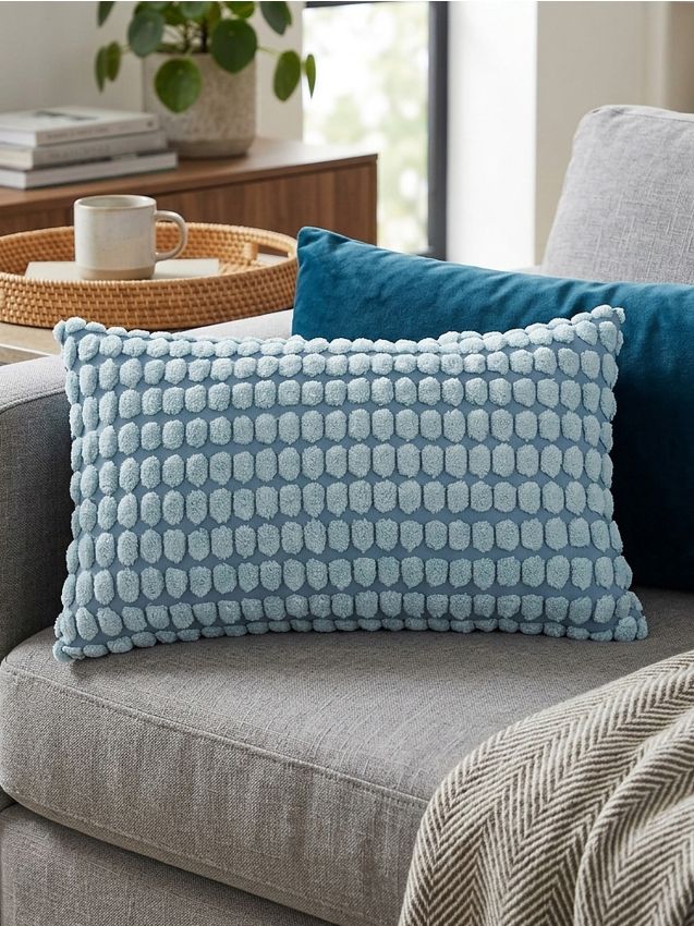 Sinsay - Pernă decorativă cu textură 3D - albastru