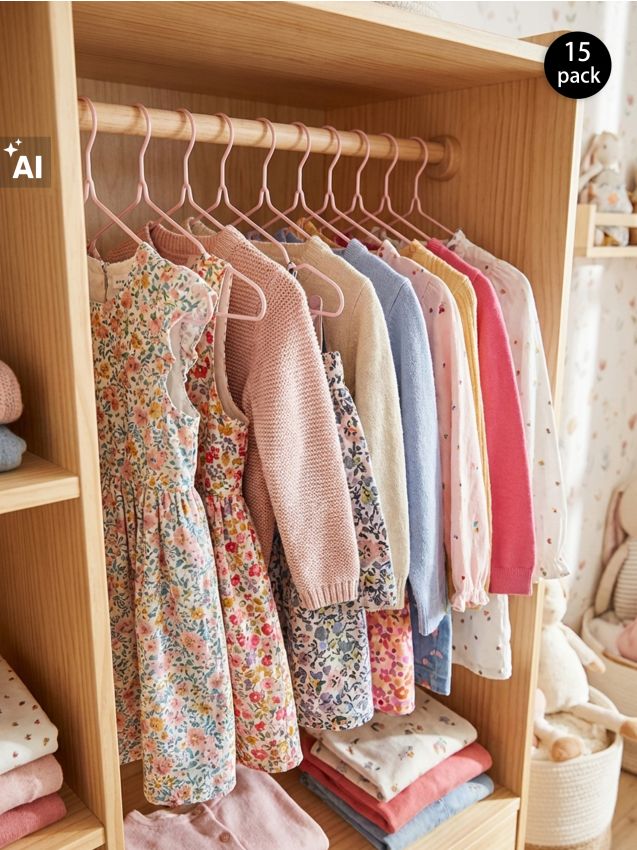 Sinsay - Set de umerașe pentru copii – 15 bucăți - roz-pastel