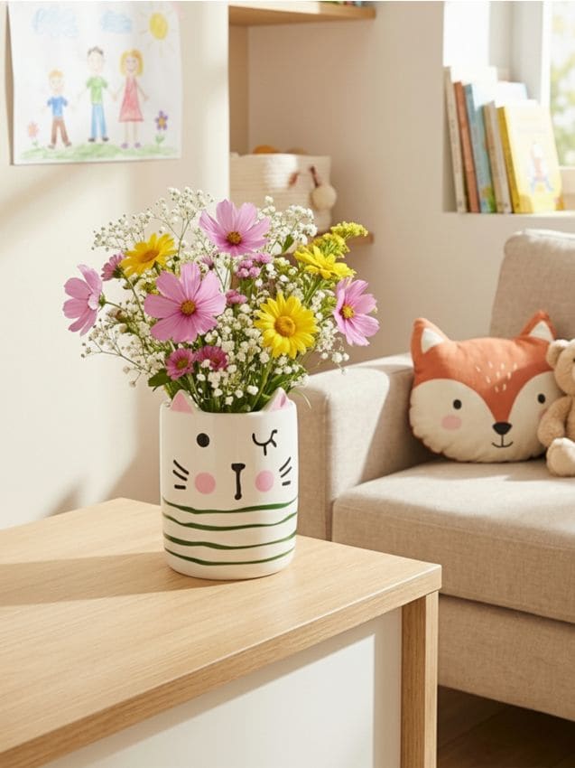 Sinsay - Ghiveci cu motiv de pisică - multicolor