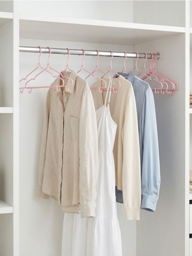 Sinsay - Set de umerașe cu cârlige – pachet de 15 - roz-pastel