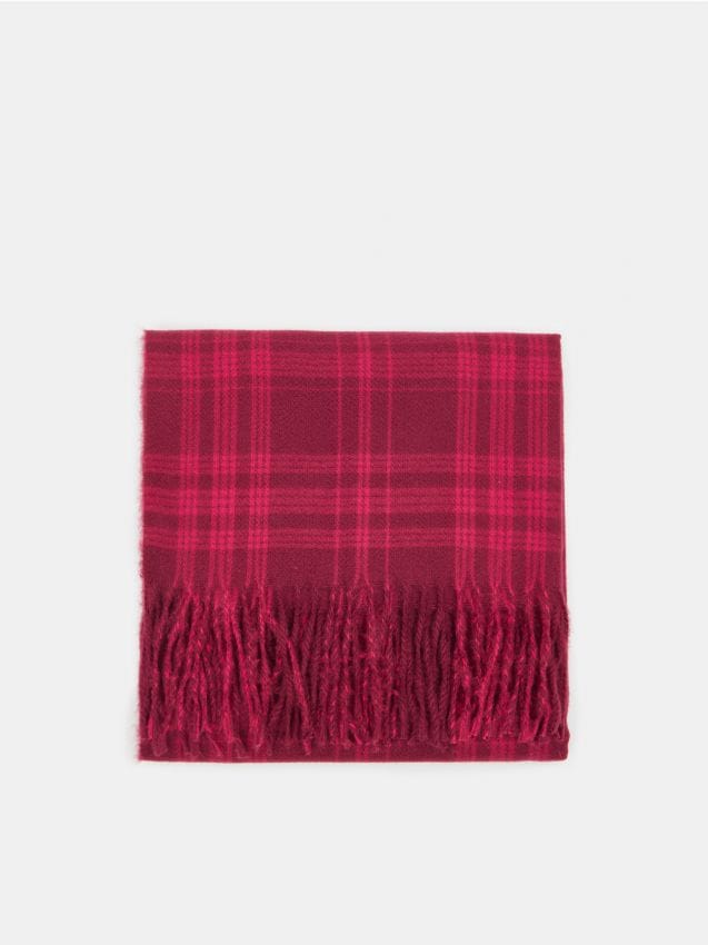 Check scarf Color maroon - SINSAY - 1484X-83X