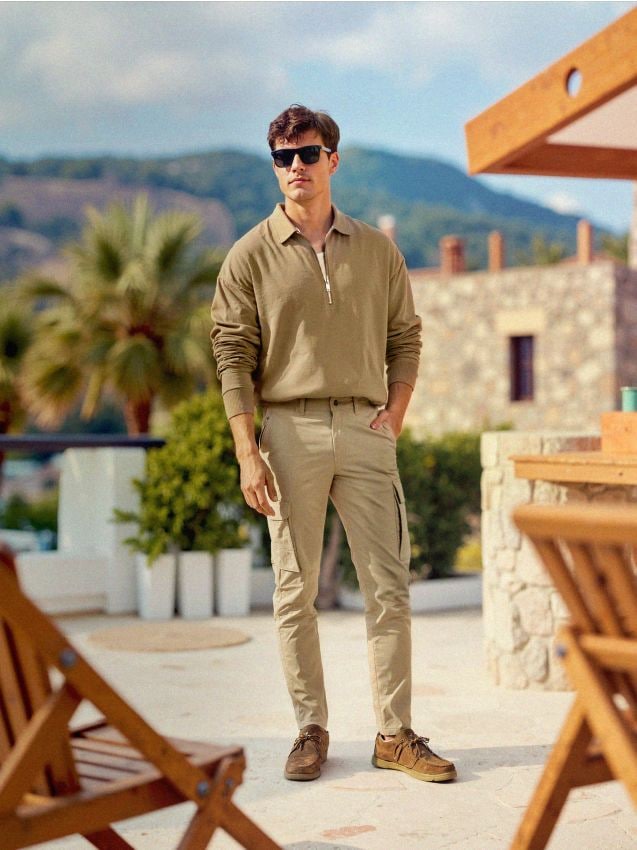 Pantaloni slim cargo - SINSAY