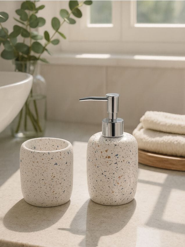 Sinsay - Sada: Dávkovač mydla a pohár na kefky - viacfarebná