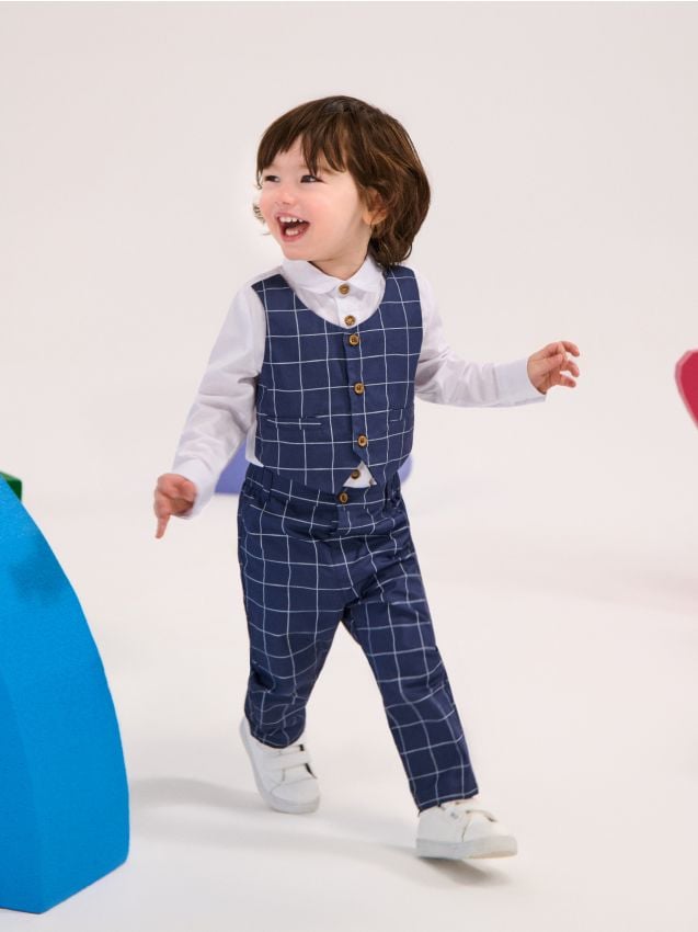 Sinsay - Komplet tkaninowy - granatowy