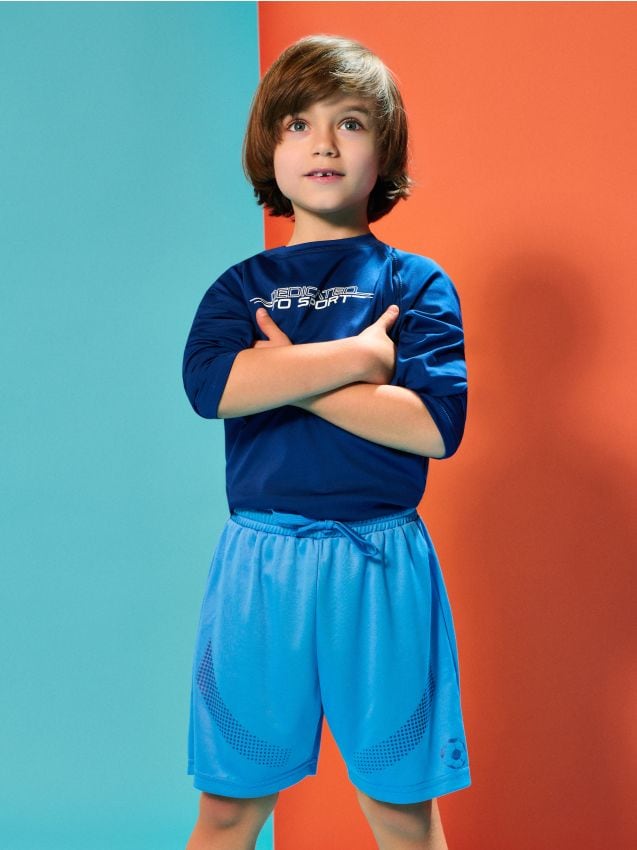 Sinsay - Pantaloni scurți sport Active - albastru-pal
