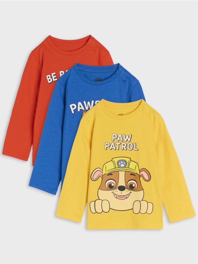 Sinsay - Tričko s dlhými rukávmi 3 pack PAW Patrol - modrá