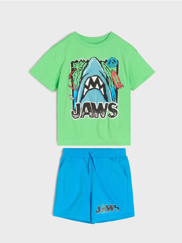 Sinsay - Compleu din jerseu Jaws - acvamarin
