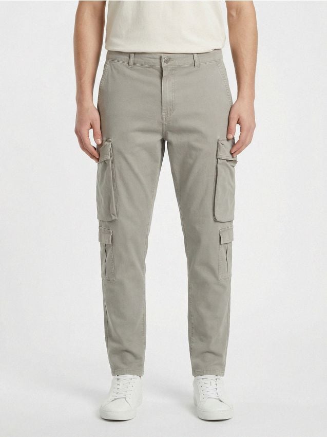 Sinsay - Spodnie cargo - szary