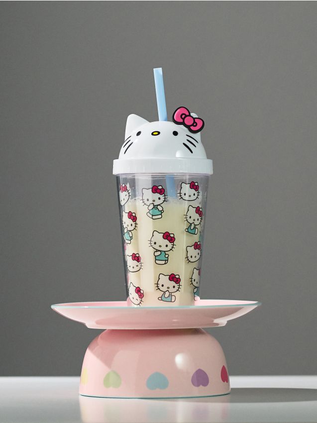 Sinsay - Cană cu capac și pai Hello Kitty - multicolor