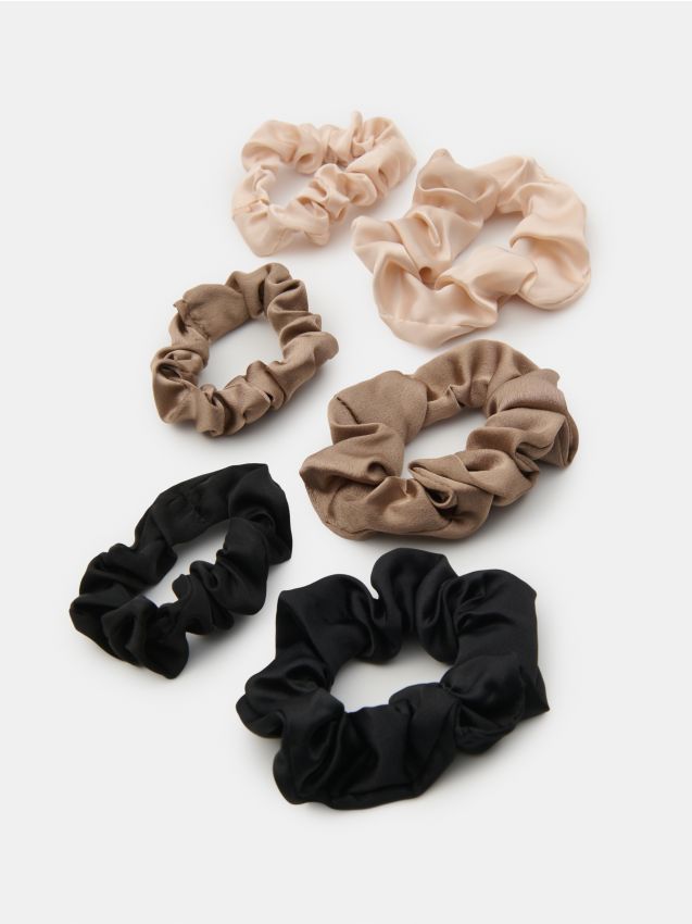 Sinsay - Elastic de păr scrunchie 6 bucăți - multicolor