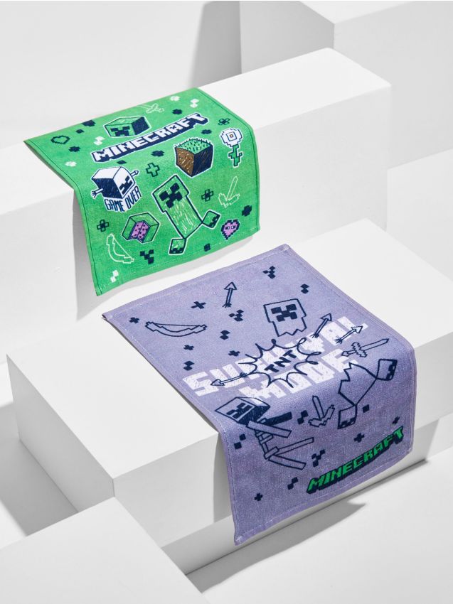 Sinsay - Set 2 prosoape din bumbac Minecraft - multicolor