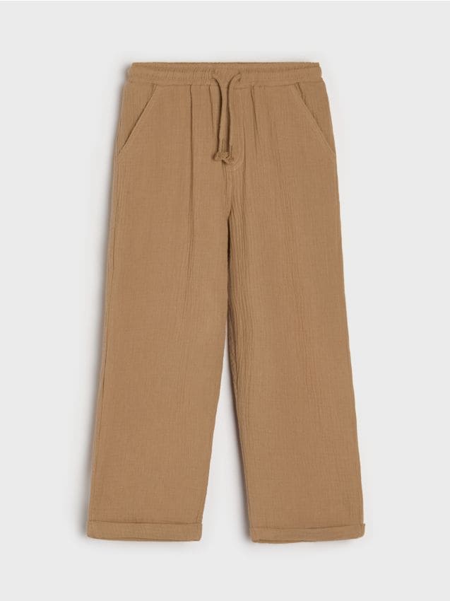 Sinsay - Jeansy straight leg - brązowy