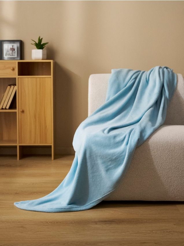 Sinsay - Pătură netedă - light blue