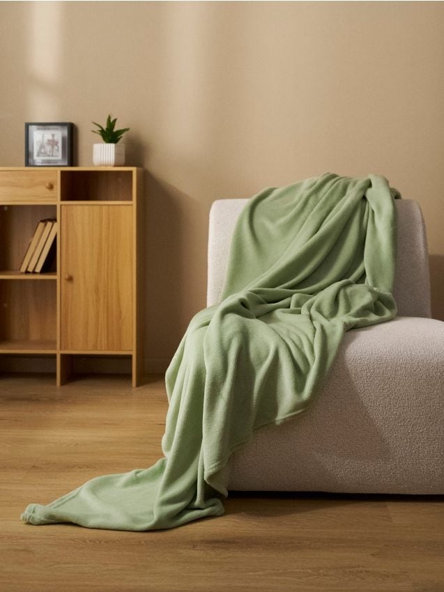 Sinsay - Pătură netedă - verde-deschis