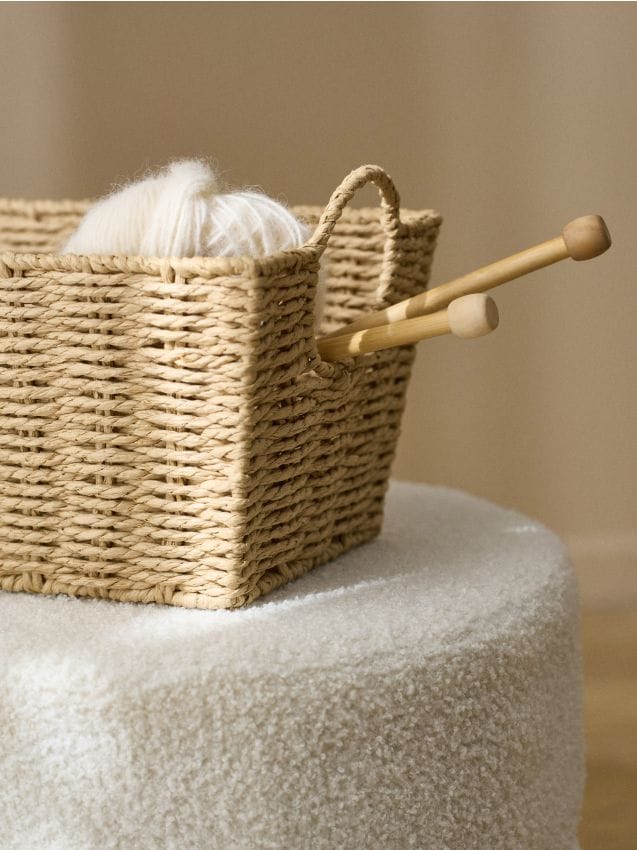 Sinsay - Coș cu mânere - bej